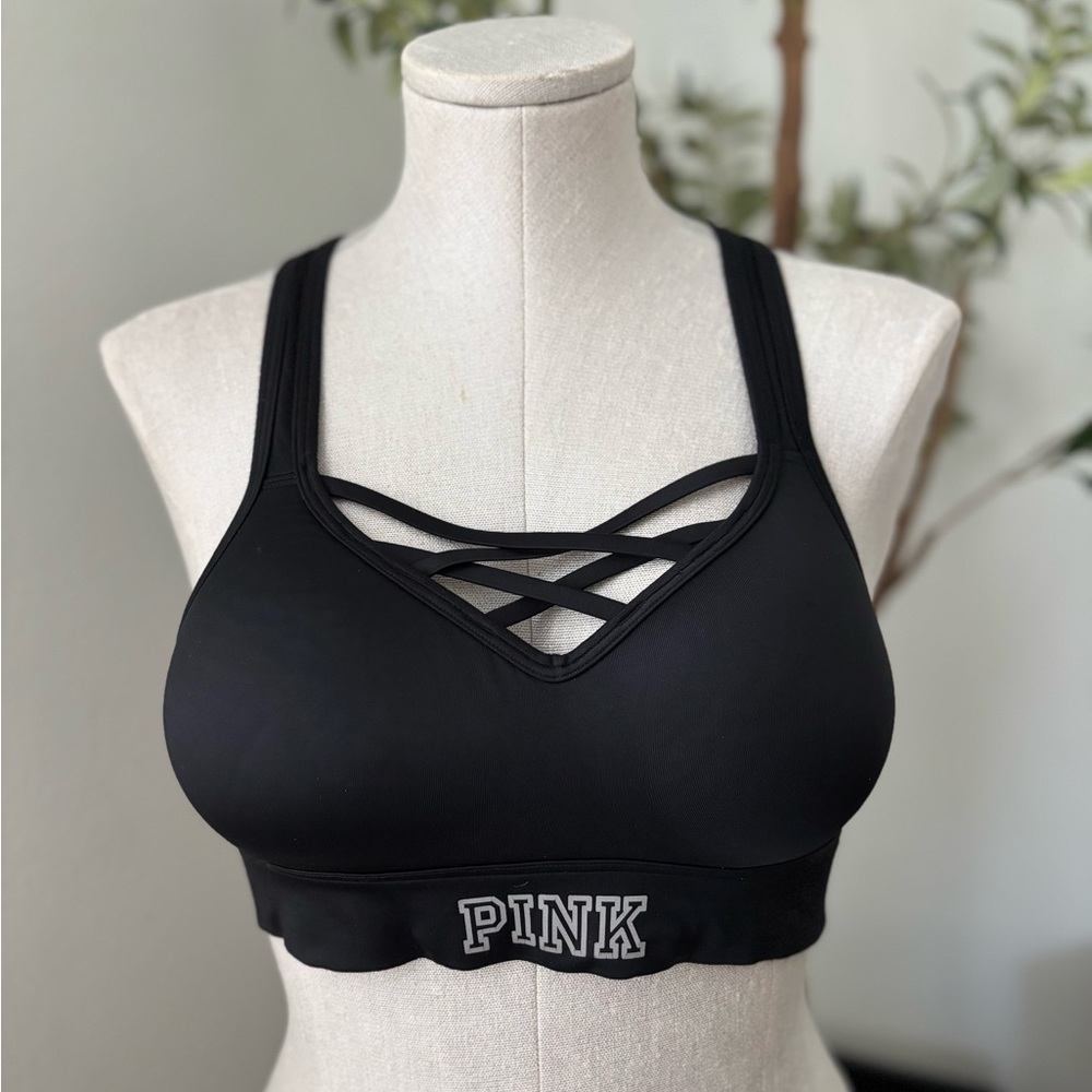Victoria secret black sports bra sz Small